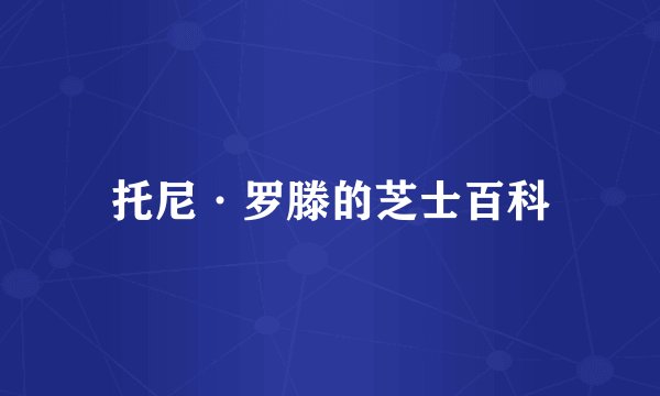 托尼·罗滕的芝士百科