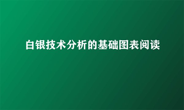 白银技术分析的基础图表阅读