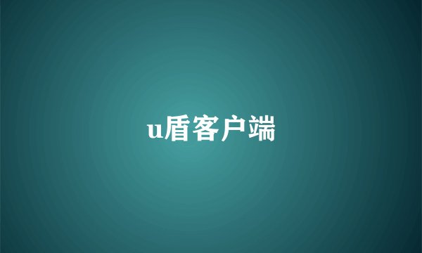 u盾客户端