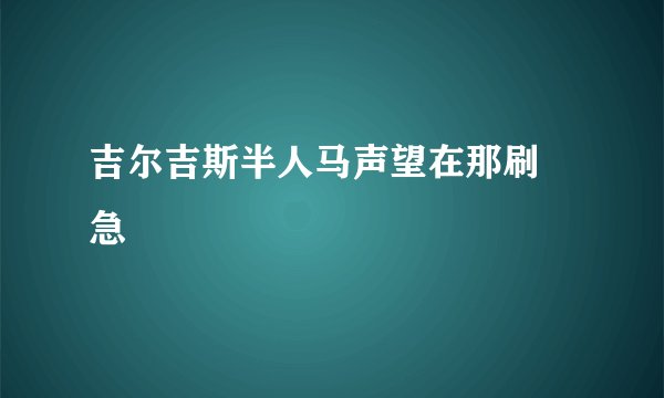 吉尔吉斯半人马声望在那刷 急
