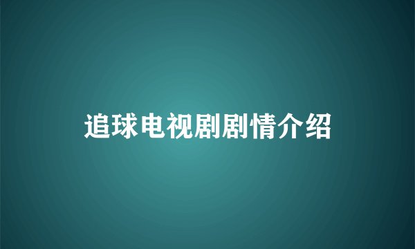 追球电视剧剧情介绍