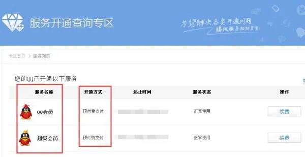 qq业务开通查询
