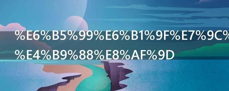 浙江省说什么话