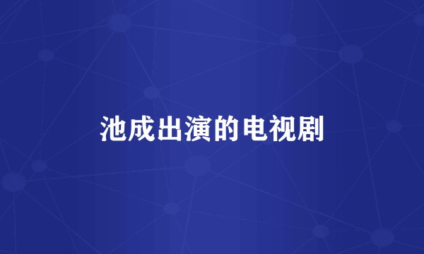 池成出演的电视剧