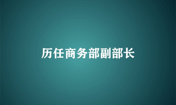 历任商务部副部长