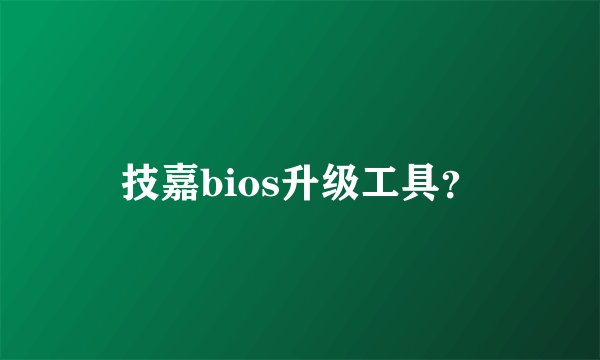 技嘉bios升级工具？