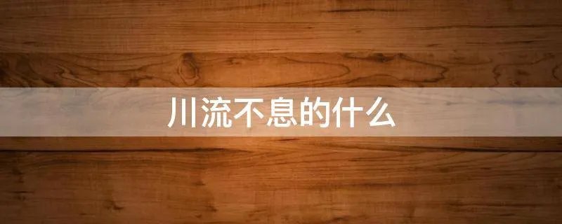 川流不息的什么