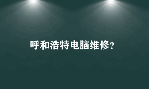 呼和浩特电脑维修？