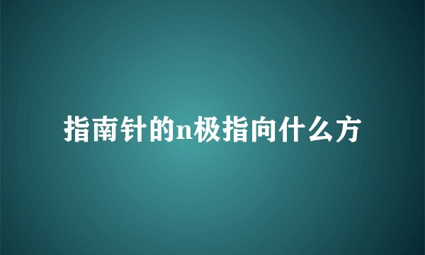 指南针的n极指向什么方