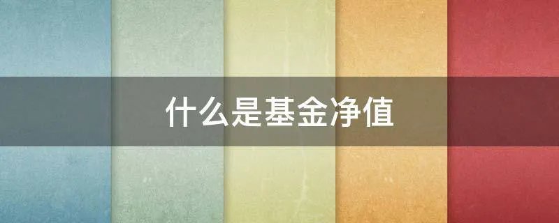 什么是基金净值