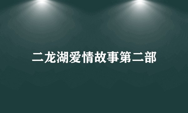 二龙湖爱情故事第二部