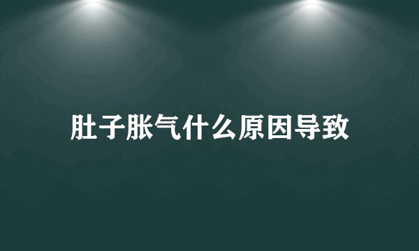 肚子胀气什么原因导致