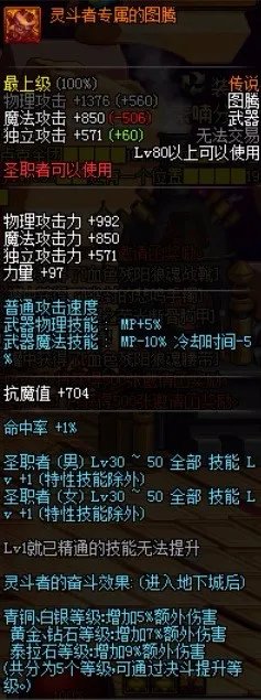 dnf有哪些传说图腾？