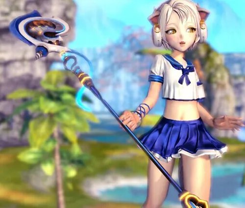 剑灵校服时装蓝色版欣赏 个性萝莉玩转时尚