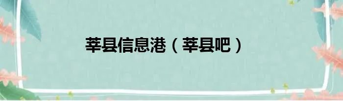 莘县信息港（莘县吧）