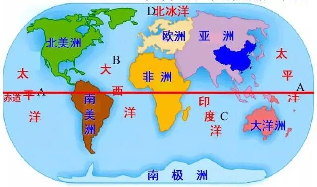 五大洲四大洋地图？