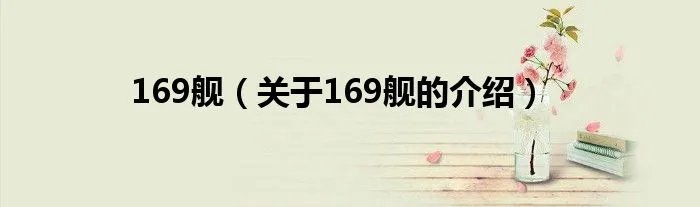 169舰（关于169舰的介绍）