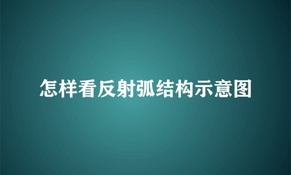 怎样看反射弧结构示意图
