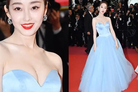 蒋梦婕找到助理超开心 蓝色礼服展露完美身材