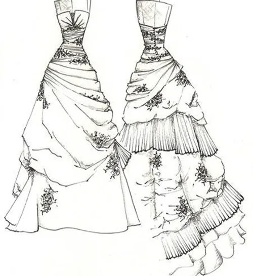 婚纱设计图片欣赏 画好设计图要具备什么