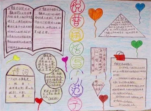 2020同讲普通话携手进小康手抄报图片