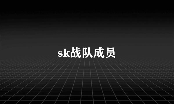 sk战队成员