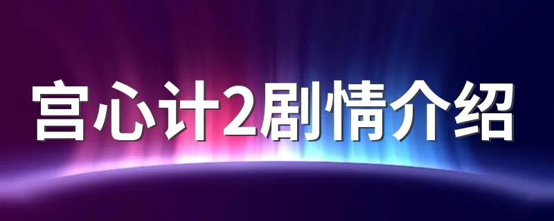 宫心计2剧情介绍 该剧的主演是谁