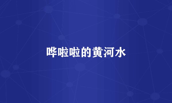 哗啦啦的黄河水
