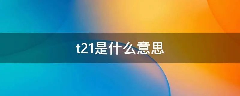 t21是什么意思
