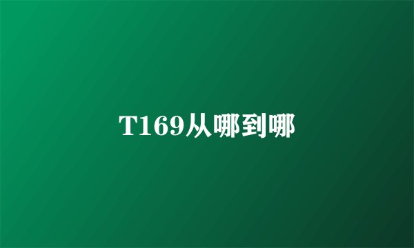 T169从哪到哪