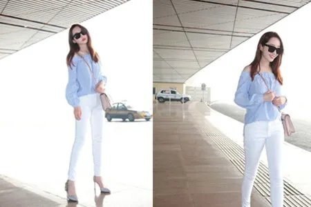 蒋梦婕找到助理超开心 蓝色礼服展露完美身材