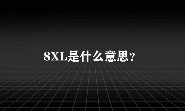 8XL是什么意思？