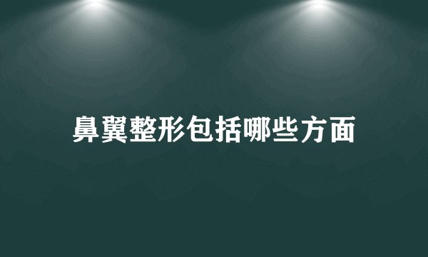 鼻翼整形包括哪些方面