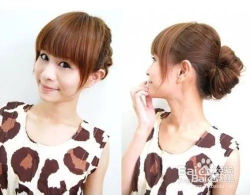 齐刘海直发发型扎法大全