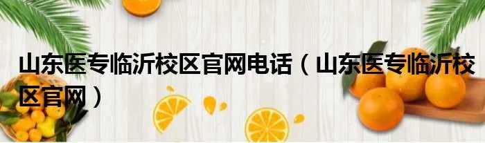 山东医专临沂校区官网电话（山东医专临沂校区官网）
