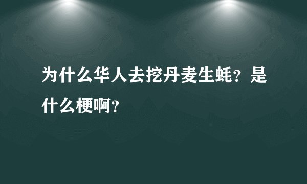 为什么华人去挖丹麦生蚝？是什么梗啊？