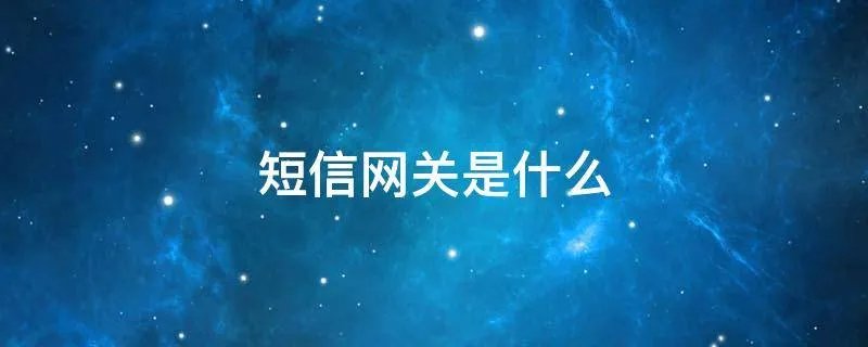 短信网关是什么