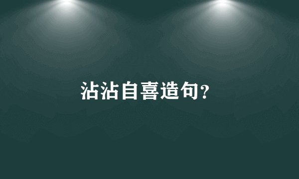 沾沾自喜造句？
