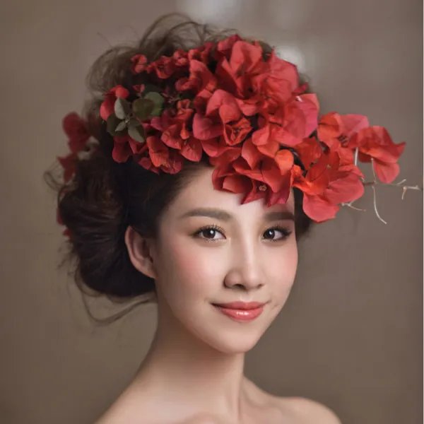 鲜花造型新娘图片2019 让你做最美丽的花仙子~