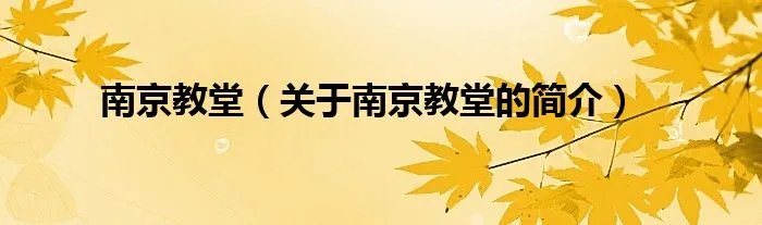 南京教堂（关于南京教堂的简介）