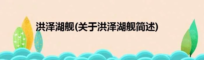 洪泽湖舰(关于洪泽湖舰简述)