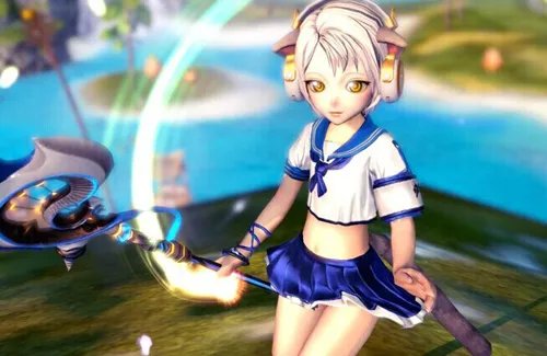 剑灵校服时装蓝色版欣赏 个性萝莉玩转时尚