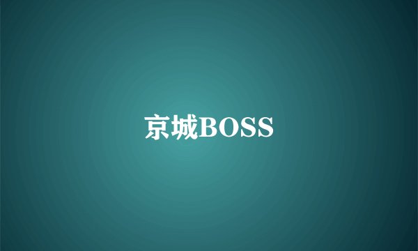 京城BOSS