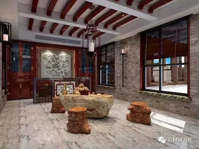 两套古典中式别墅石材装饰案例