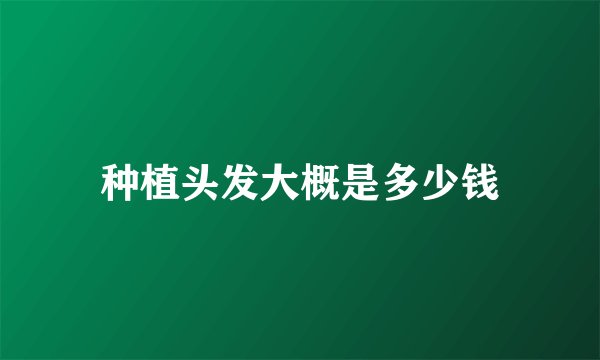 种植头发大概是多少钱