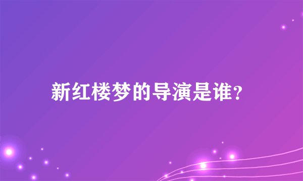 新红楼梦的导演是谁？