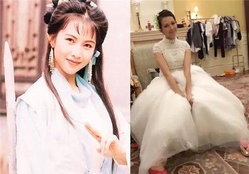 蔡少芬美艳穿婚纱搞怪拍照  今夕对比照网友大呼越过越年轻