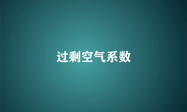 过剩空气系数