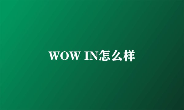 WOW IN怎么样