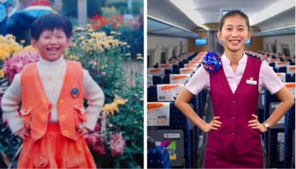 网友晒“一模一样”童年对比照，有人梦想成真，有人从小美到大，你怎么看？